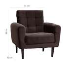 Poltrona Lívia Veludo Marrom