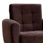 Poltrona Lívia Veludo Marrom