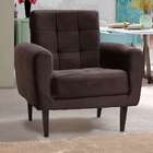 Poltrona Lívia Veludo Marrom