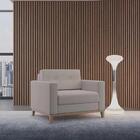 Poltrona Living Pés E Base Em Madeira Linha Cotton Cru