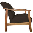 Poltrona Liz Base Madeira Corano  - Amarena Móveis - Marrom