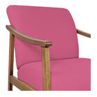 Poltrona Liz Base Madeira Corano  - Amarena Móveis - Pink