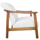 Poltrona Liz Base Madeira Corano  - Doce Sonho Móveis - Branco