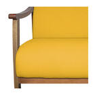 Poltrona Liz Base Madeira Corano Amarelo - Amarena Móveis