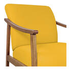 Poltrona Liz Base Madeira Corano Amarelo - Amarena Móveis