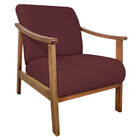 Poltrona Liz Base Madeira Corano Bordô - Amarena Móveis