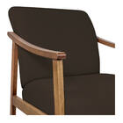 Poltrona Liz Base Madeira Corano Marrom - Doce Sonho Móveis