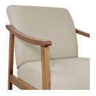 Poltrona Liz Base Madeira Linho - Doce Sonho Móveis - Bege