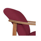 Poltrona Liz Base Madeira Suede  - Amarena Móveis - Bordô