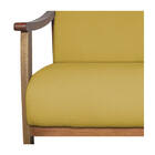 Poltrona Liz Base Madeira Suede  - Doce Sonho Móveis - Amarelo