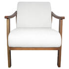 Poltrona Liz Base Madeira Suede  - Doce Sonho Móveis - Branco