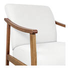 Poltrona Liz Base Madeira Suede  - Doce Sonho Móveis - Branco