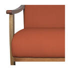 Poltrona Liz Base Madeira Suede  Terracota - Doce Sonho Móveis