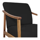 Poltrona Liz Base Madeira Suede Preto - Amarena Móveis