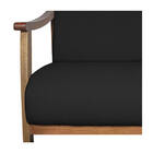 Poltrona Liz Base Madeira Suede Preto - Doce Sonho Móveis