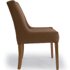 Poltrona Lolla Base De Madeira Matelassê Corano Caramelo