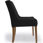 Poltrona Lolla Base De Madeira Matelassê Corano Preto