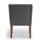 Poltrona Lolla Corano Cinza C-03 Matelassê Base De Madeira -