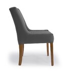 Poltrona Lolla Corano Cinza C-03 Matelassê Base De Madeira -