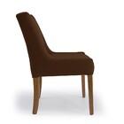 Poltrona Lolla Corano Marrom C-01 Matelassê Base De Madeira -