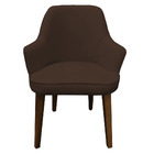 Poltrona Lorem Suede Marrom Pés Chanfrado Tabaco C05 - D'rossi