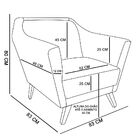 Poltrona Lorena Suede Rose Pés Chanfrado - D'rossi