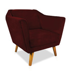 Poltrona Lorena Veludo Marsala Pés Chanfrado - D'rossi