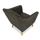 Poltrona Lorena Veludo Nude Pés Chanfrado - D'rossi