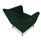 Poltrona Lorena Veludo Verde Esmeralda Pés Chanfrado - D'rossi