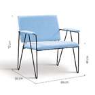 Poltrona Loridane Daf Mobiliário Azul