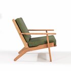 Poltrona Lótus 1 Lugar Acquablock Stain Jatobá/verde