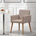 Poltrona Lotus Com Tecido Poliéster - Bege