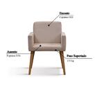 Poltrona Lotus Com Tecido Poliéster - Bege