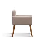 Poltrona Lotus Com Tecido Poliéster - Bege