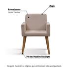 Poltrona Lotus Com Tecido Poliéster - Bege