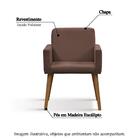 Poltrona Lotus Com Tecido Poliéster - Marrom