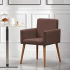 Poltrona Lotus Com Tecido Poliéster - Marrom