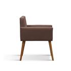 Poltrona Lotus Com Tecido Poliéster - Marrom