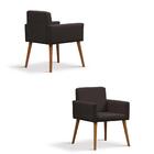 Poltrona Lotus Com Tecido Poliéster - Preto