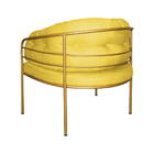 Poltrona Louise Base Em Metal Suede Cores - Ds Estofados - Am