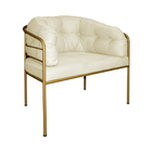 Poltrona Louise Base Em Metal Suede Cores - Ds Estofados - Ma