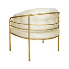 Poltrona Louise Base Em Metal Suede Cores - Ds Estofados - Ma