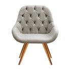 Poltrona Lua Botonê Pé Palito Cadeira Decorativa Sala, Escrit