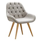 Poltrona Lua Botonê Pé Palito Cadeira Decorativa Sala, Escrit