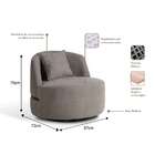 Poltrona Lua Bouclé Bege E Preta