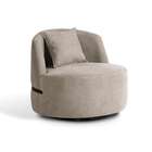 Poltrona Lua Bouclé Bege E Preta