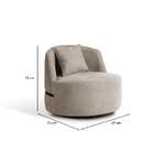 Poltrona Lua Bouclé Bege E Preta