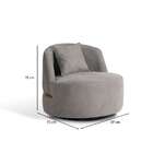 Poltrona Lua Bouclé Cinza E Dourada