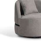 Poltrona Lua Bouclé Cinza E Preta