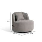 Poltrona Lua Bouclé Cinza E Preta